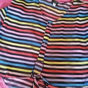 Cute colorful sheer top